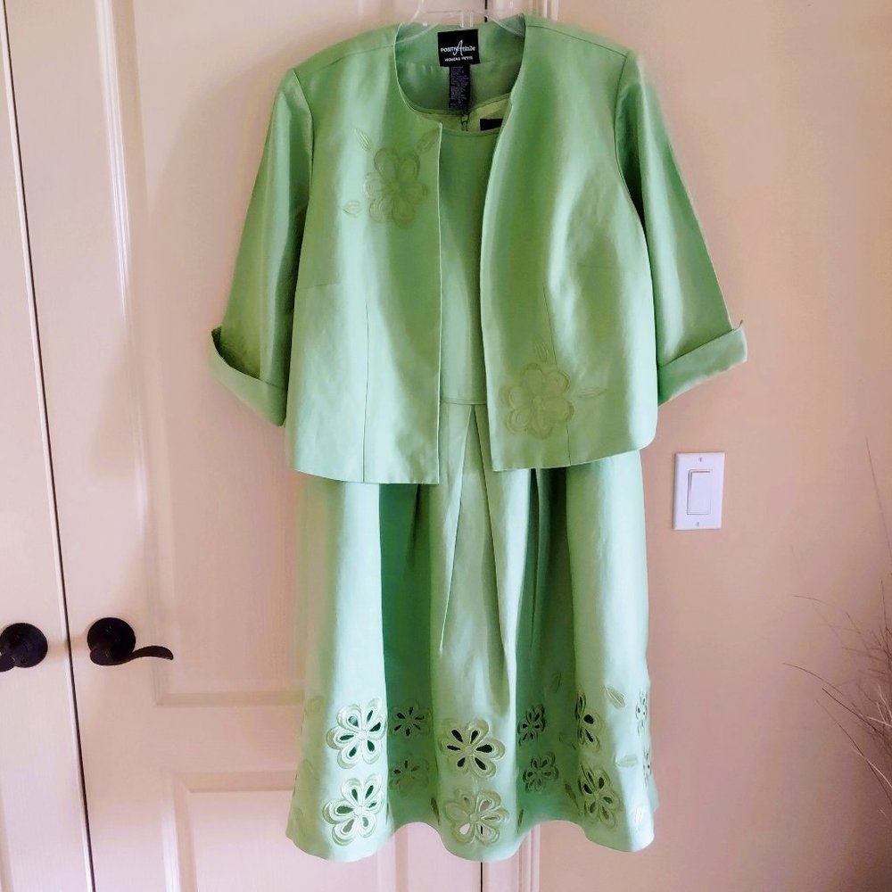 Positive Attitude 18 WP Linen Rayon Lined 2 piece Dress with matching Jacket